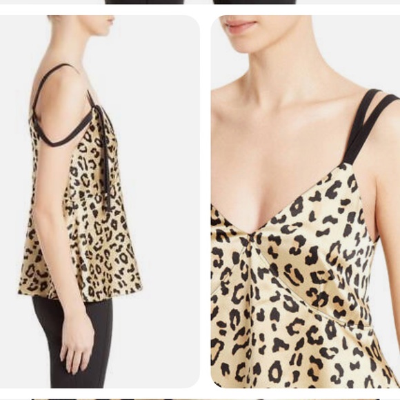 Cinq a Sept • XS Silk leopard print top - so sexy! Strappy - Picture 3 of 7